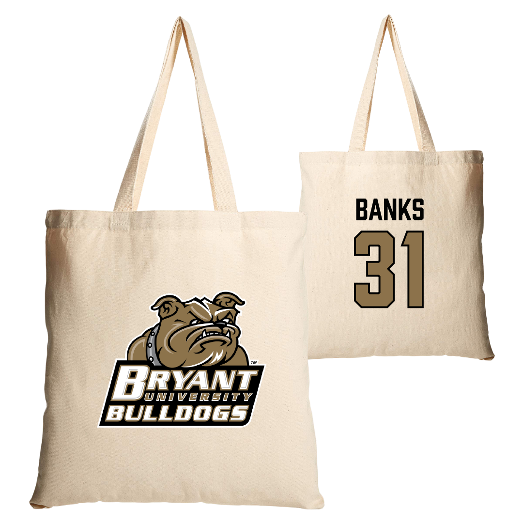 Bryant University Football Tan Canvas Tote Bag - #31 Devon Banks