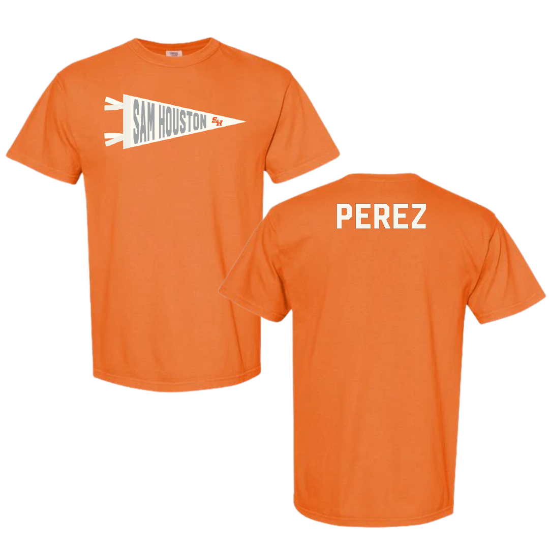 Sam Houston State University TF and XC Orange Pennant Comfort Colors Tee - Anthony Perez