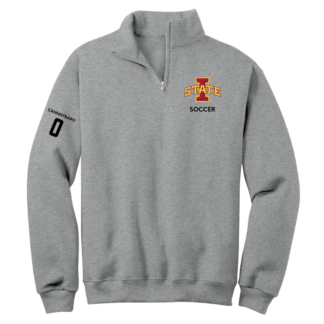 Iowa State University Soccer (W) Sport Gray Quarter-Zip - #0 Kasey Cannistraro