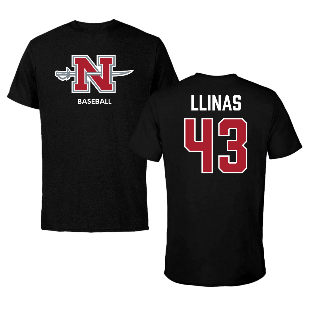 Nicholls State University Baseball Black Mascot Performance Tee - #43 Alexander Llinas