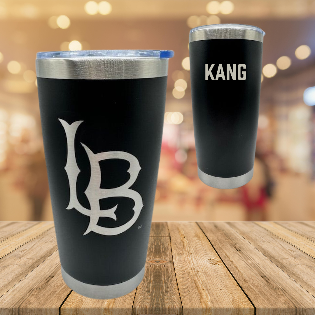 Long Beach State University Golf Black Stainless Steel Tumbler - Emma Kang
