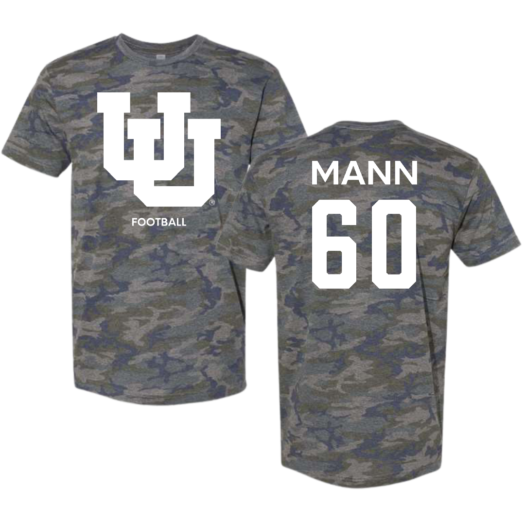 University of Utah Football Vintage Camo Tee - #60 Shintaro Mann