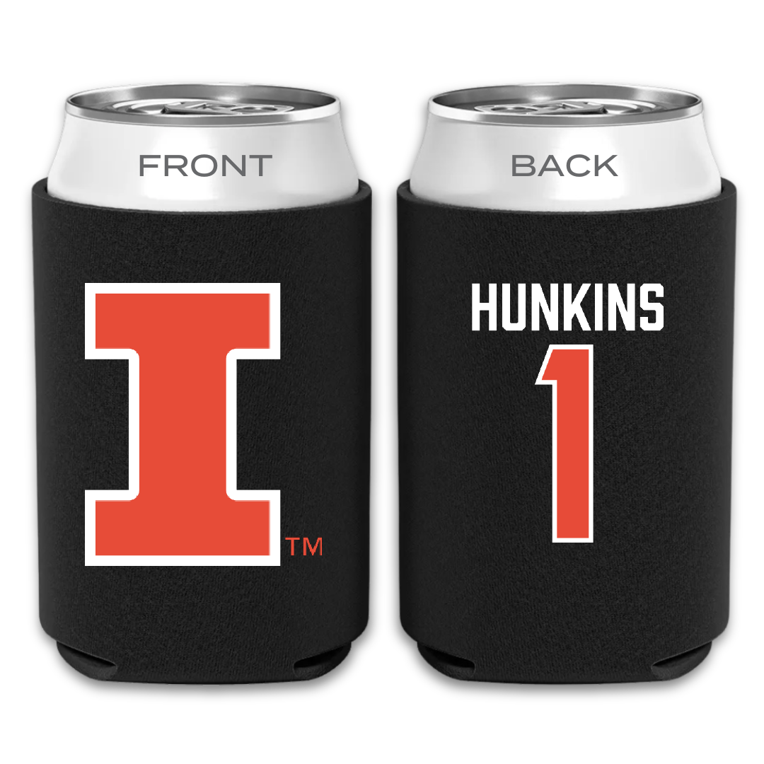 University of Illinois Softball Black Can Cooler - #1 Reese Hunkins
