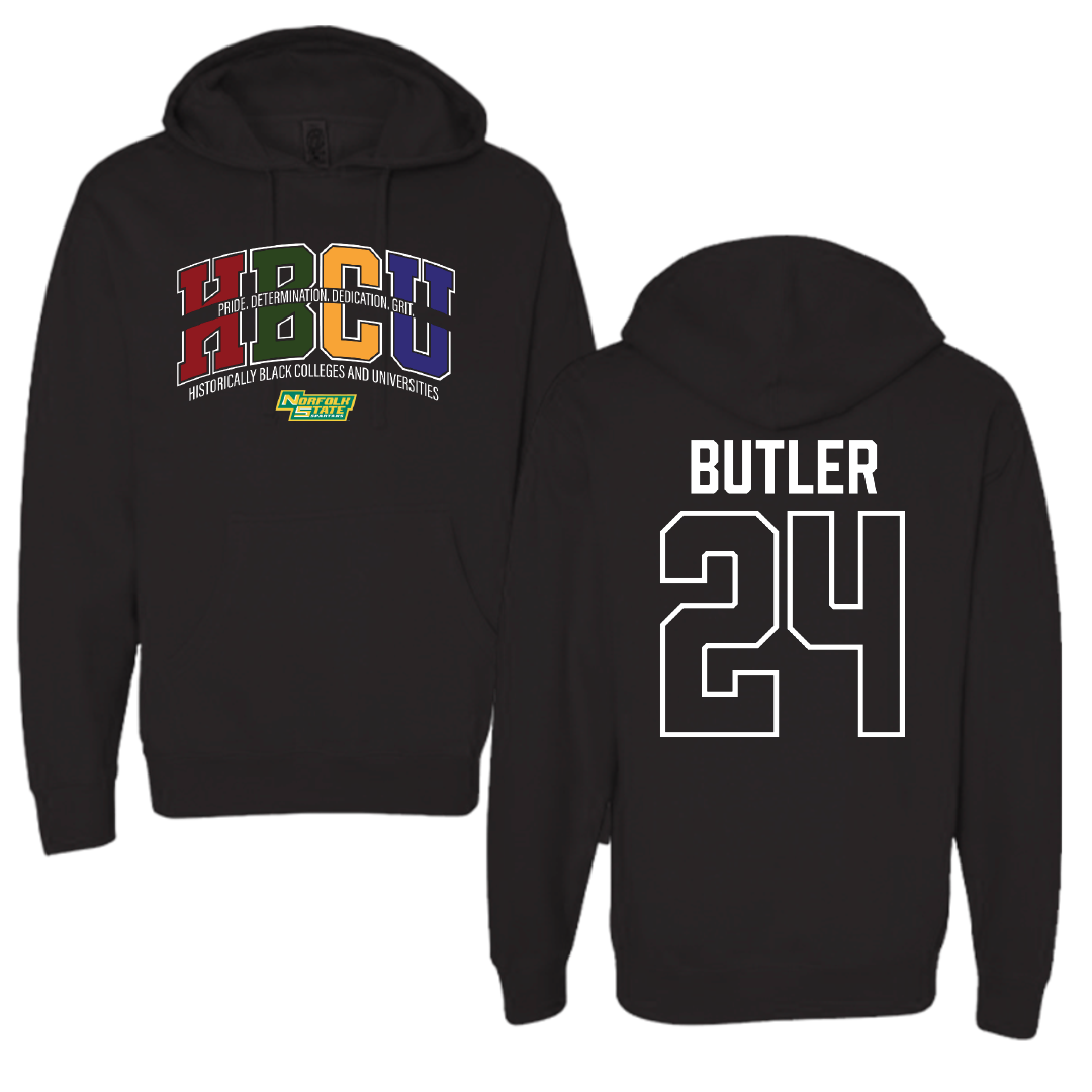 Norfolk State University Football Black HBCU Hoodie - #24 Chris Butler