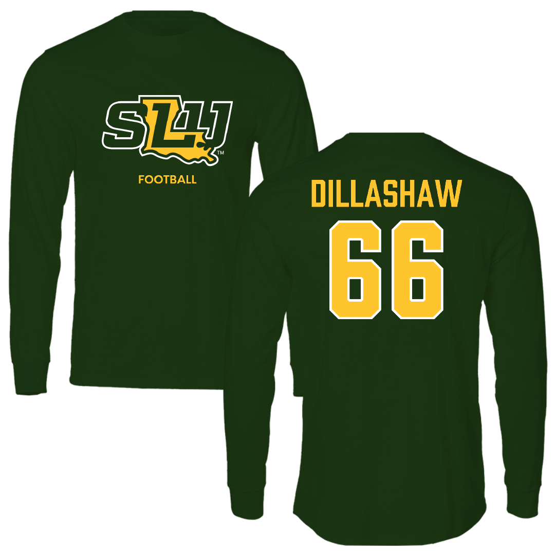 Southeastern Louisiana University Football Forest Green Long Sleeve - #66 Carson Dillashaw