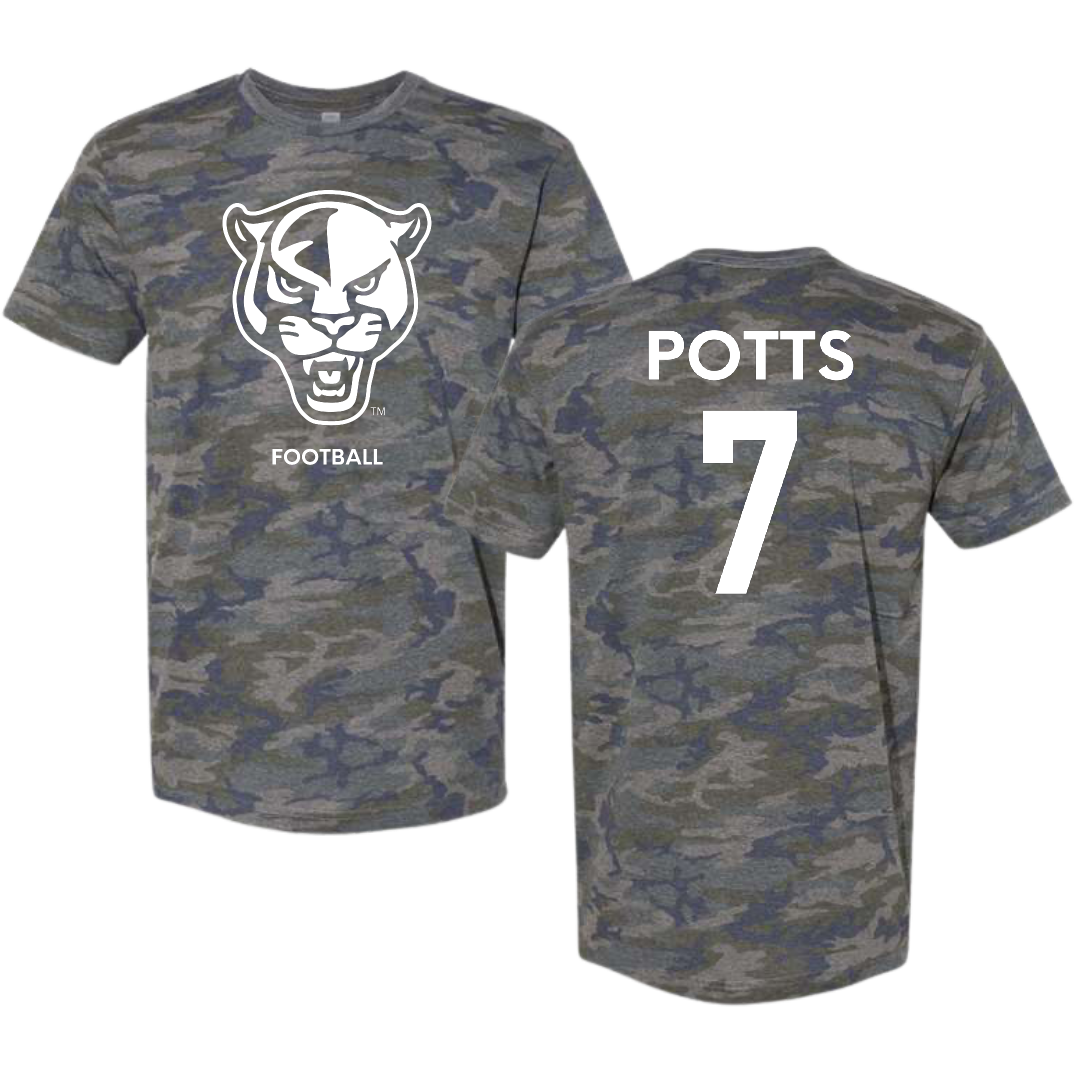 Florida International University Football Vintage Camo Tee - #7 Jamal Potts