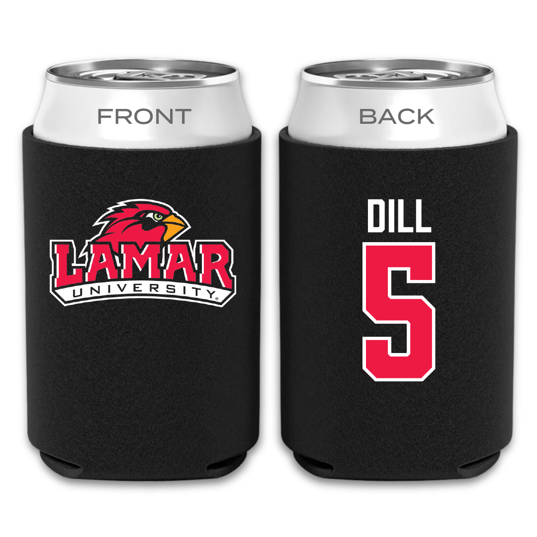 Lamar University Basketball Black Can Cooler - #5 Cameron Dill