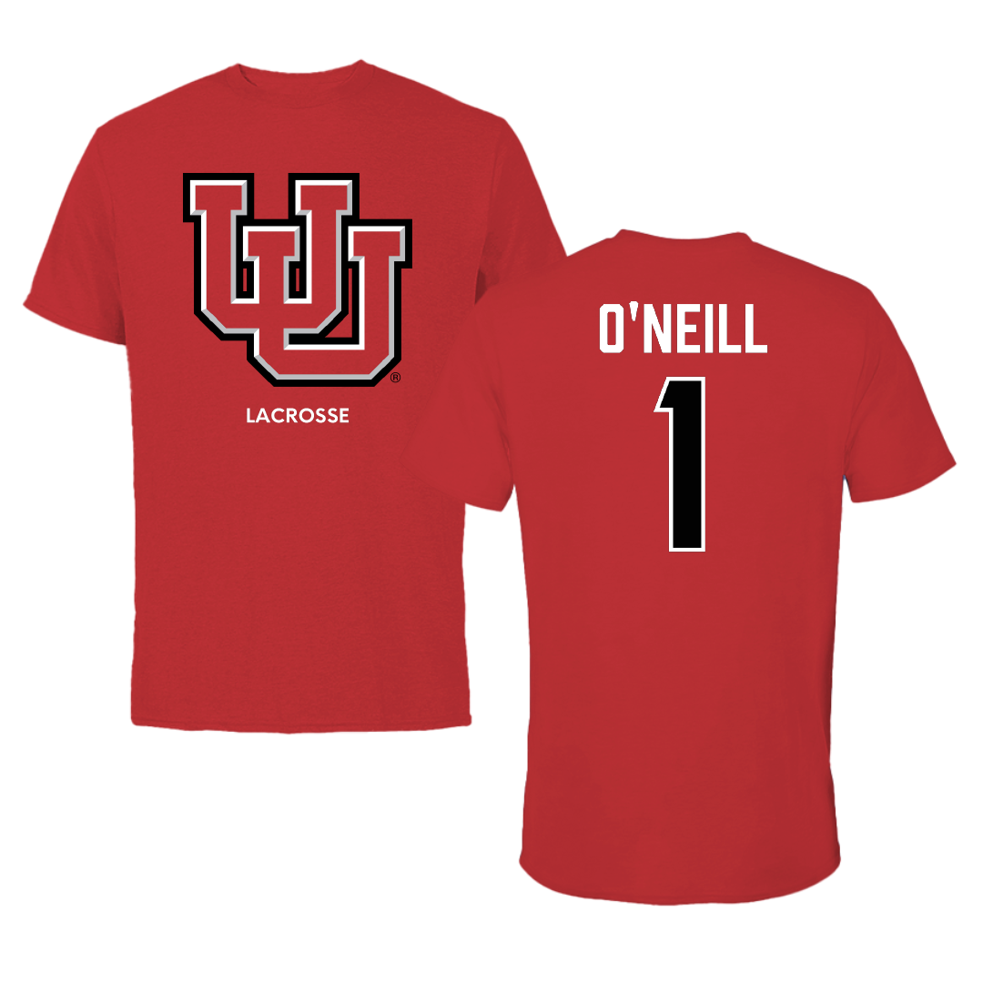 University of Utah Lacrosse (M) Red Tee - #1 Conor O'Neill