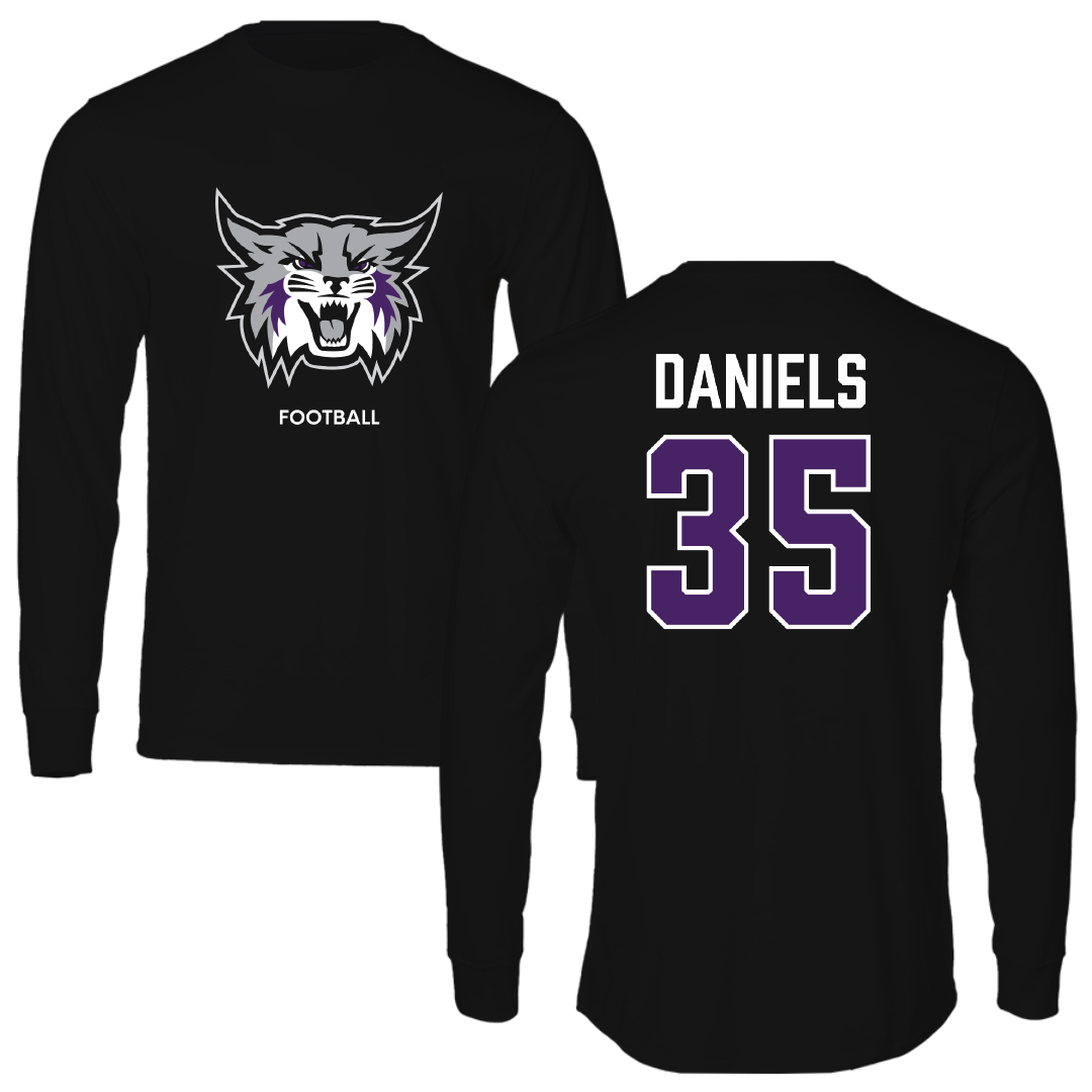 Weber State University Football Black Long Sleeve - #35 Rishi Daniels