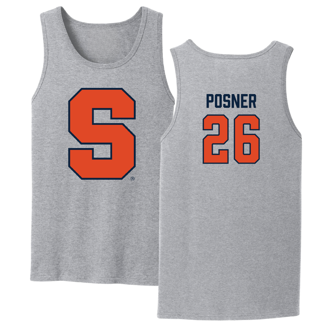 Syracuse University Softball Sport Gray Tank Top - #26 Taylor Posner