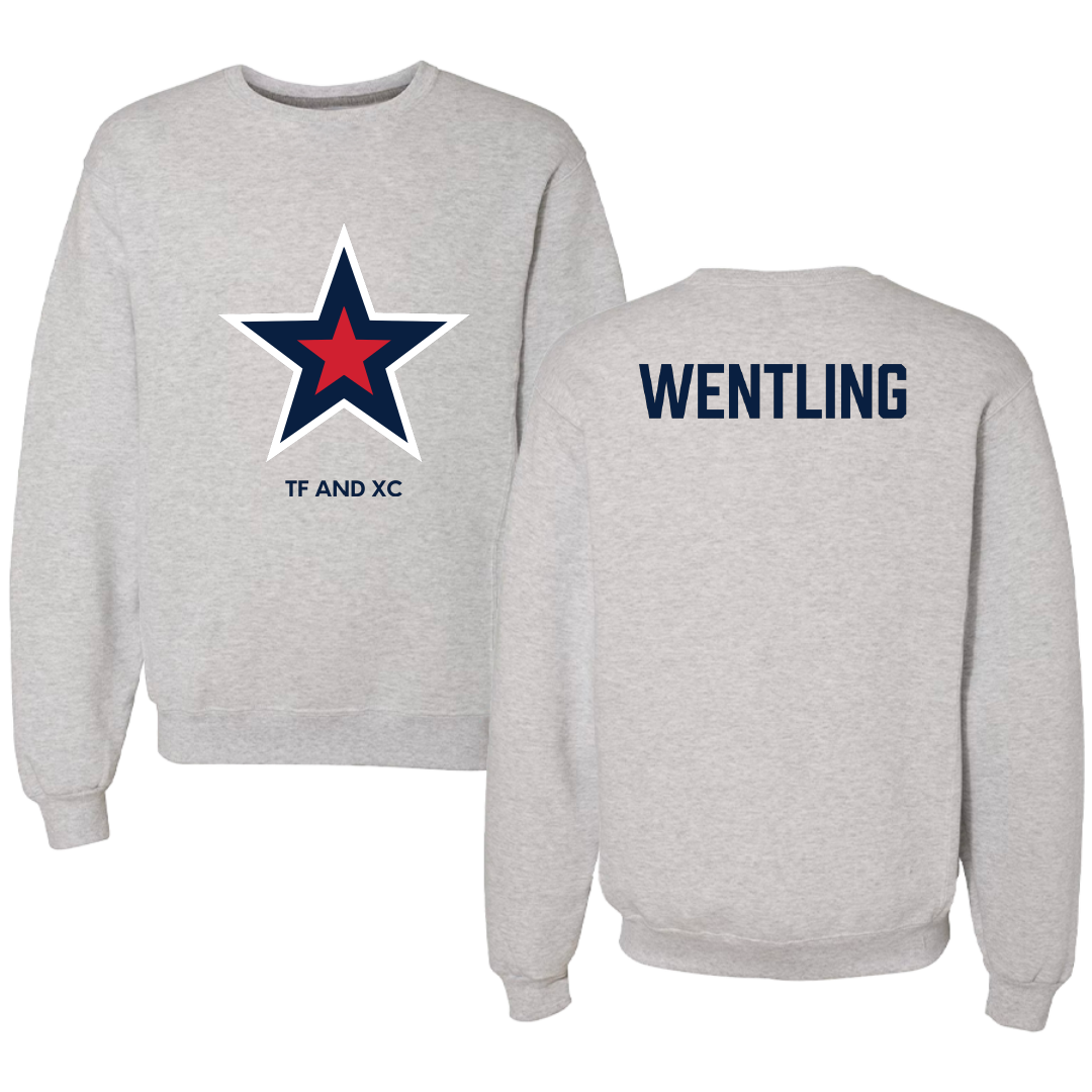 Robert Morris University TF and XC Light Gray Crewneck - Nathan Wentling