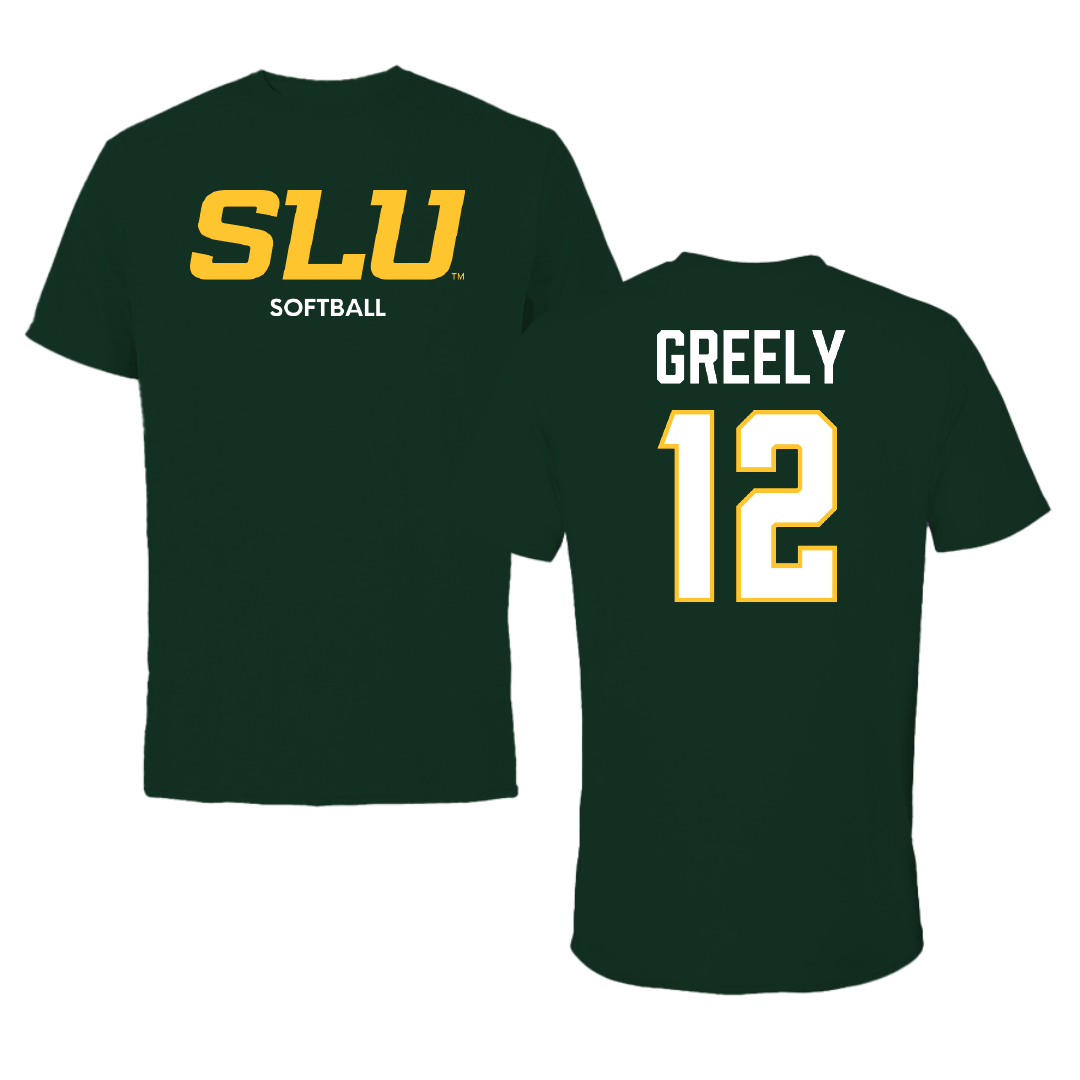 Southeastern Louisiana University Softball Forest Green Tee - #12 Audrey Greely
