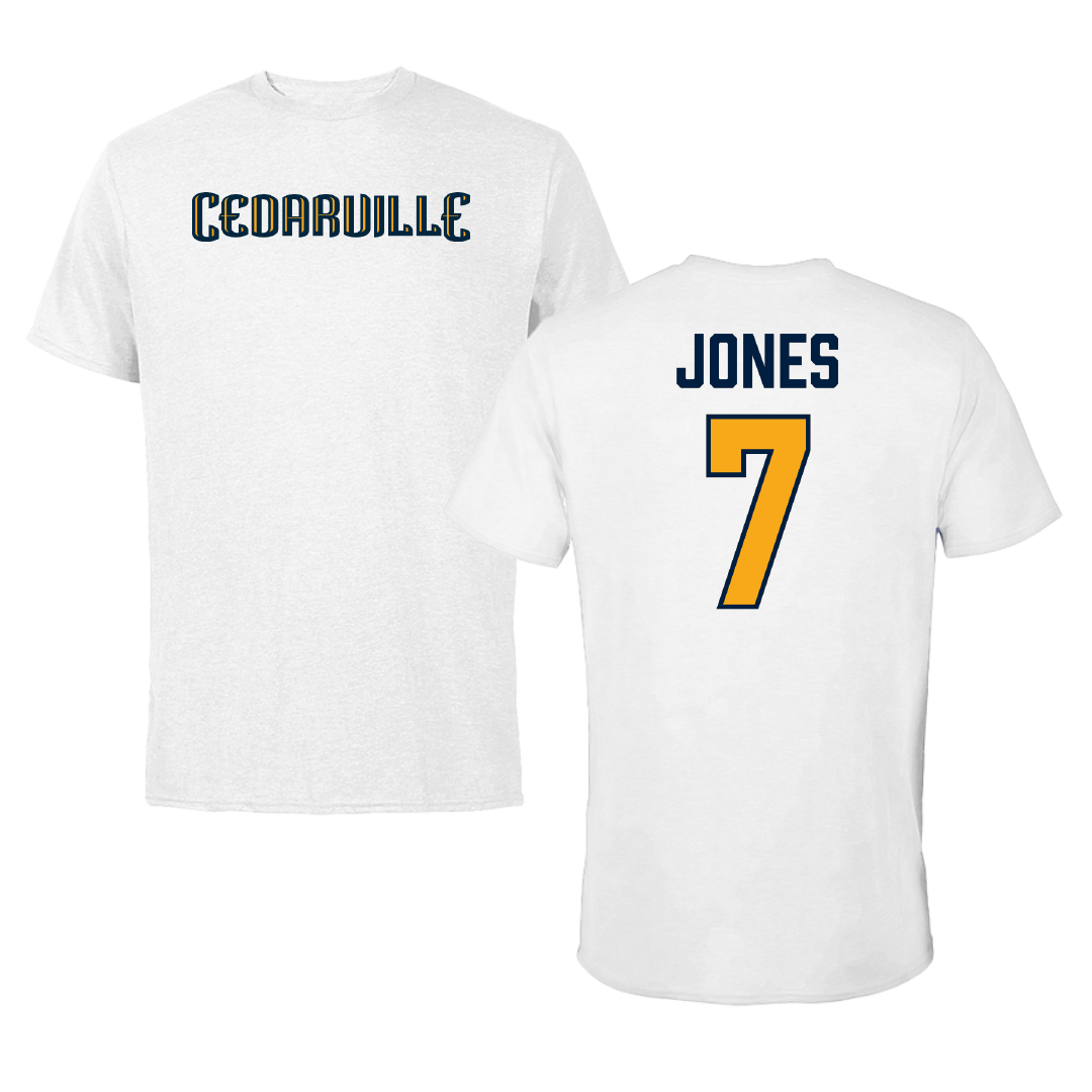 Cedarville University Softball White Tee - #7 Madison Jones