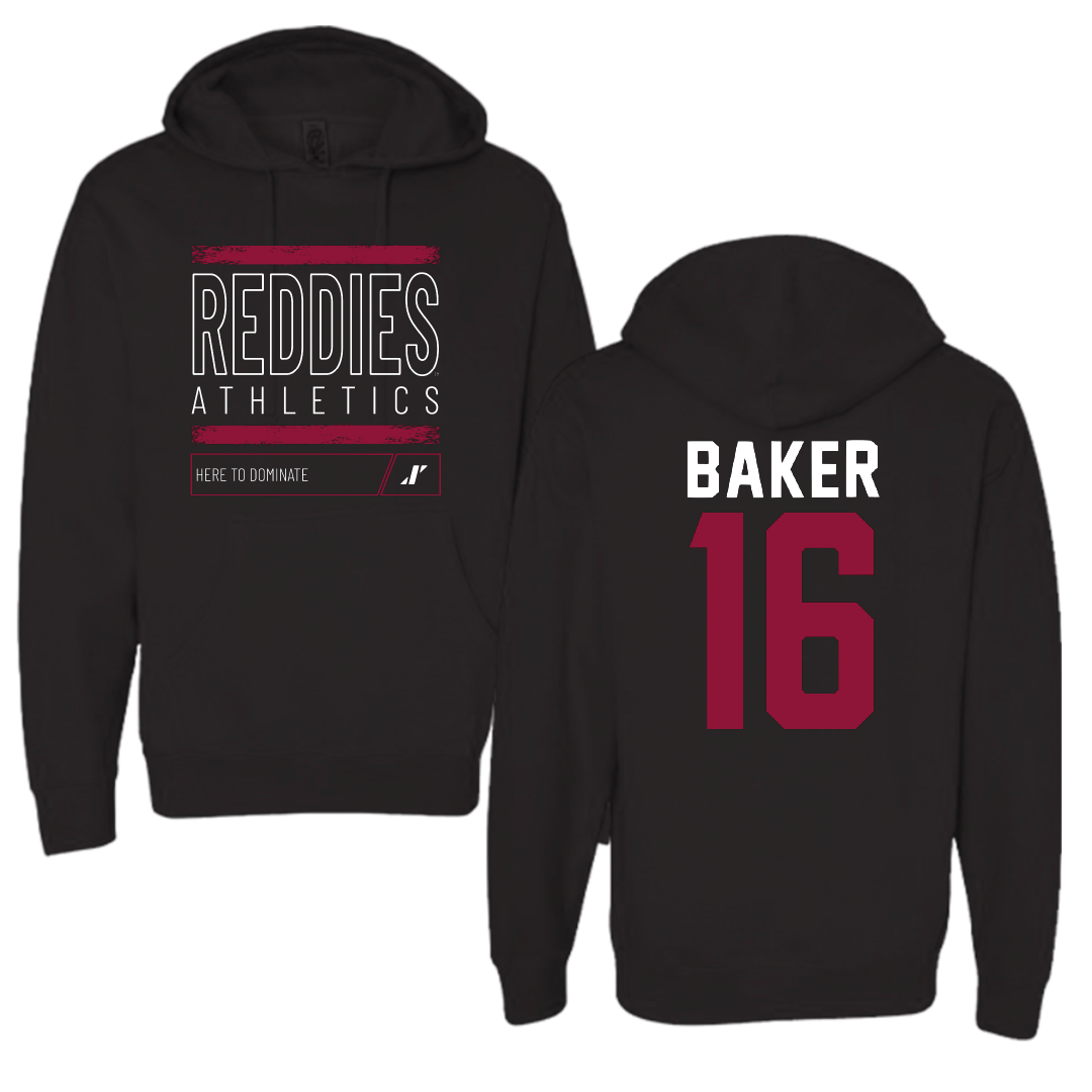 Henderson State University Football Black Dominate Hoodie - #16 Zach Baker