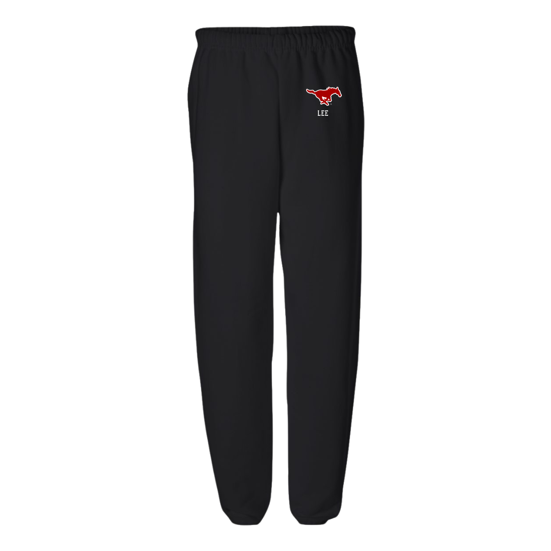 Southern Methodist University Soccer (W) Black Sweatpants - #2 Kaya Lee
