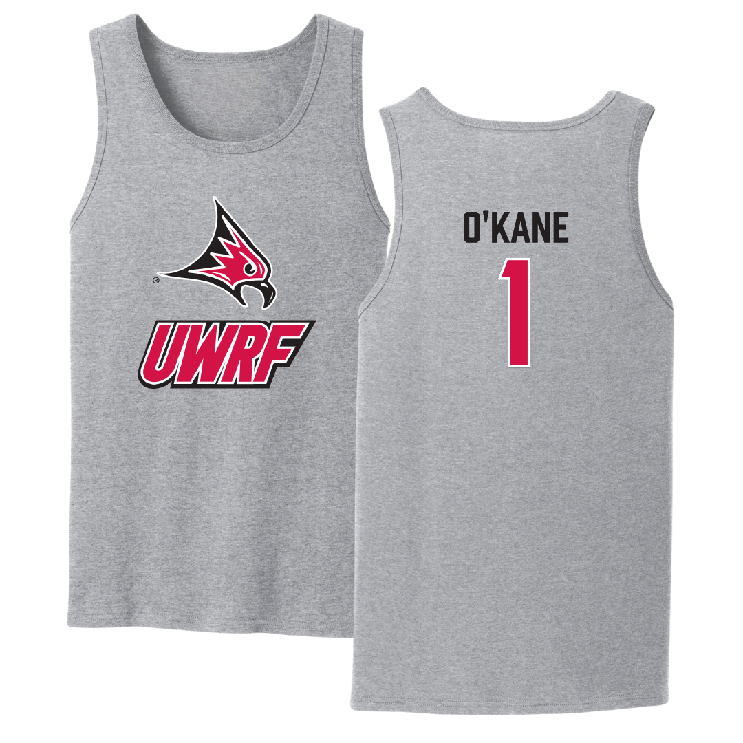 University of Wisconsin-River Falls Ice Hockey Sport Gray Tank Top - #1 Jordan O'Kane