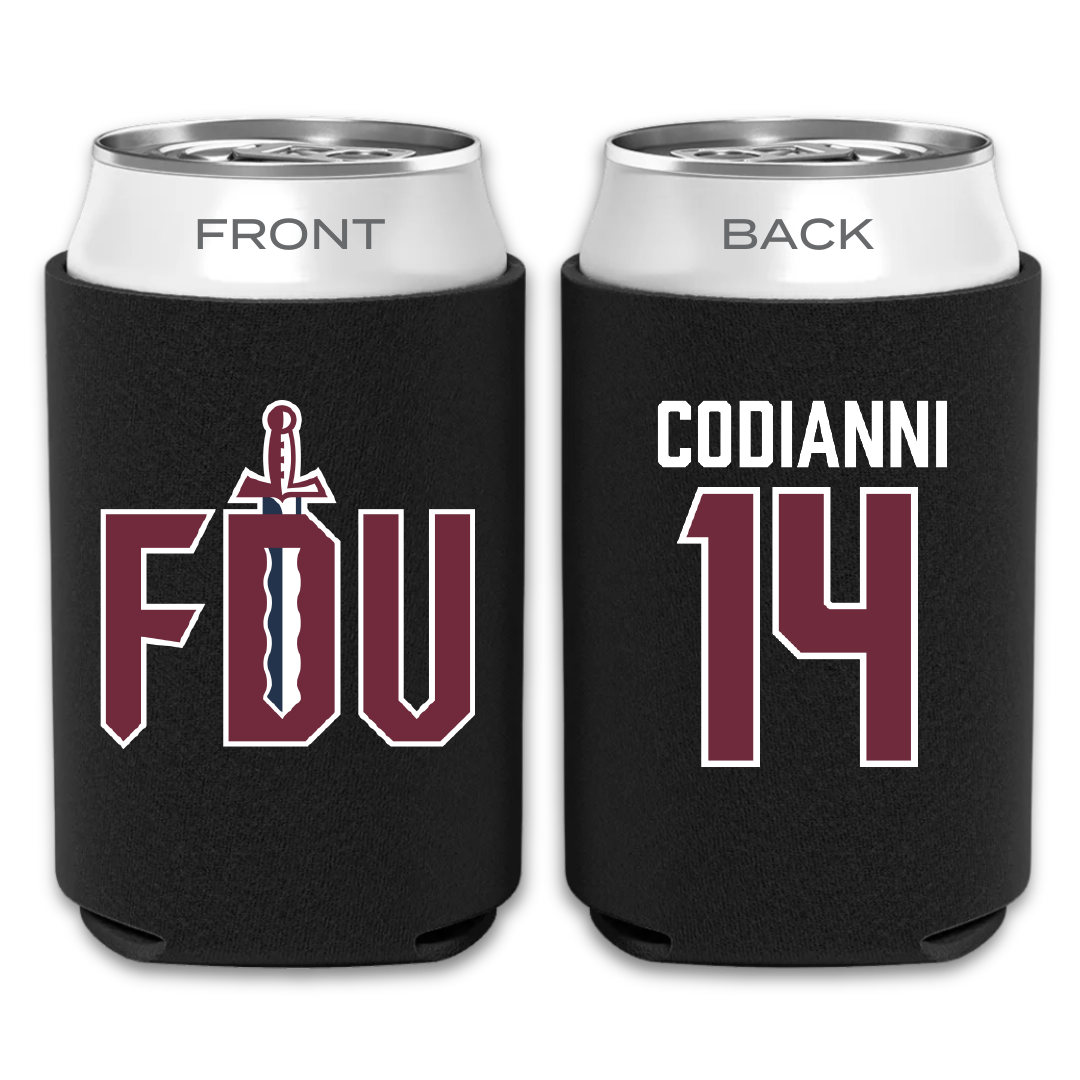 Fairleigh Dickinson University-Metropolitan Campus Lacrosse Black Can Cooler - #14 Nora Codianni
