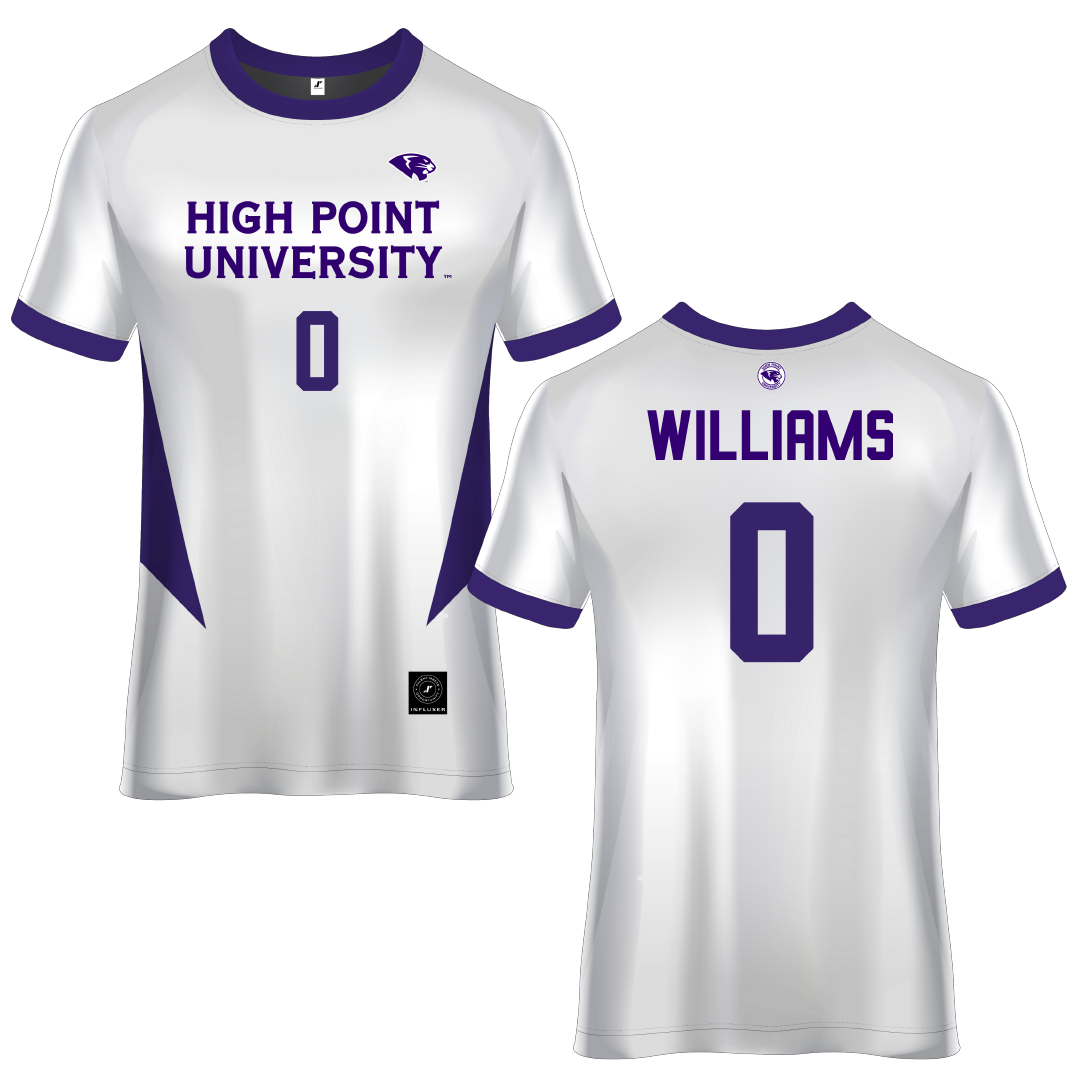 High Point University White Soccer Jersey - #0 Kylee Williams