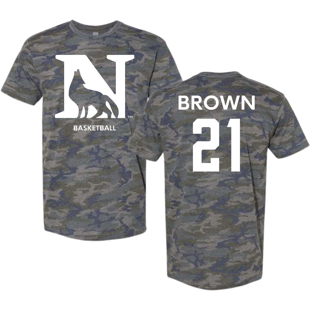 Newberry College Basketball (W) Vintage Camo Tee - #21 Jada Brown