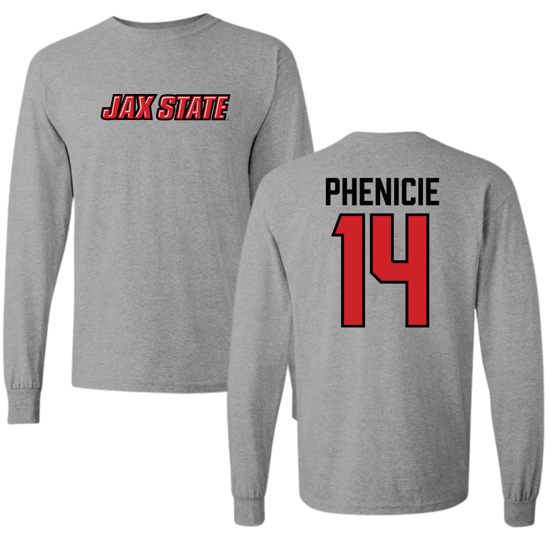 Jacksonville State University Volleyball Sport Gray Long Sleeve - #14 Parker Phenicie