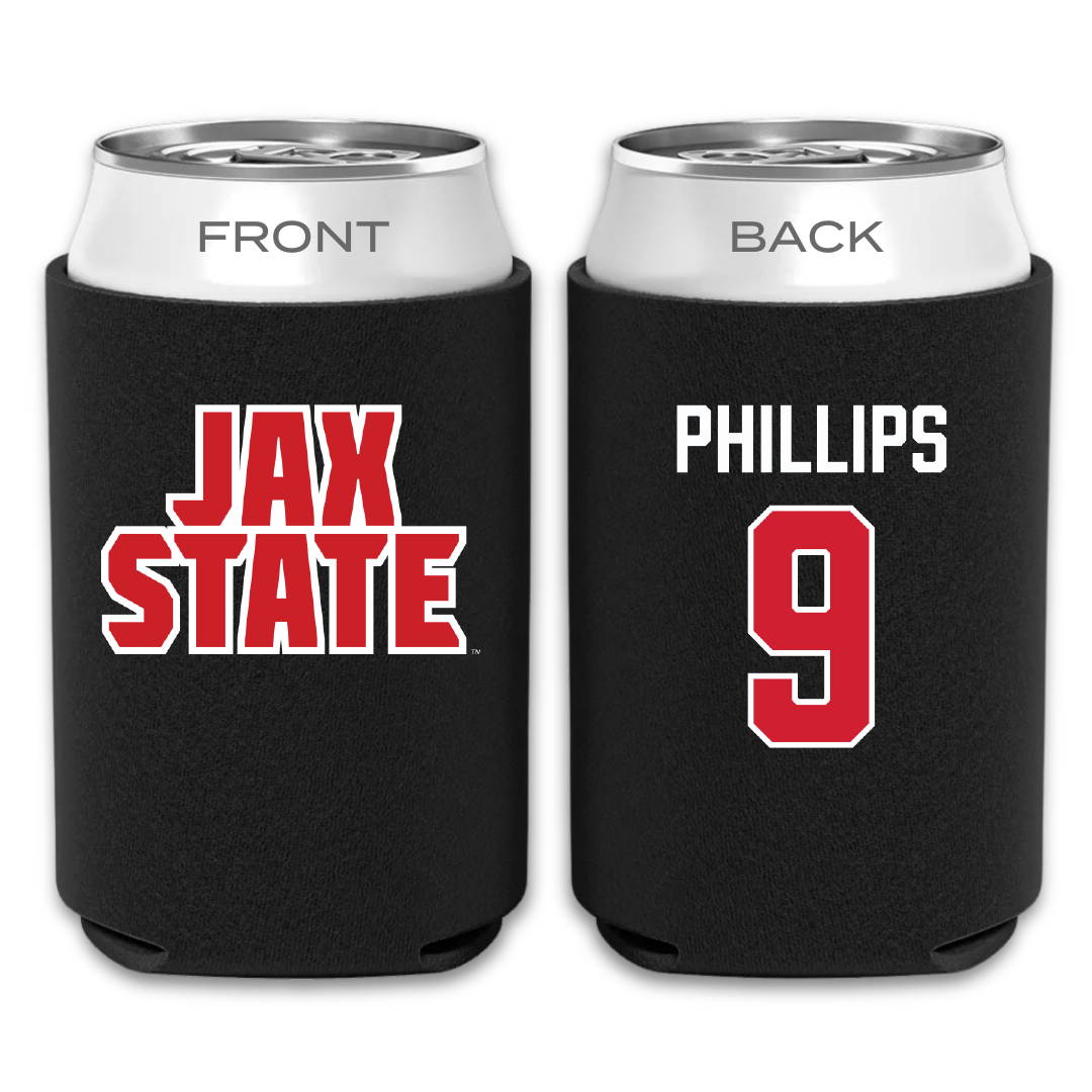 Jacksonville State University Softball Black Can Cooler - #9 Ashley Phillips