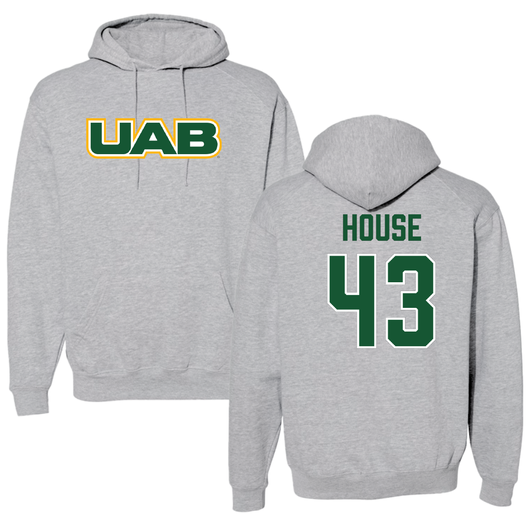 University of Alabama at Birmingham Baseball Sport Gray Hoodie - #43 Brooks House