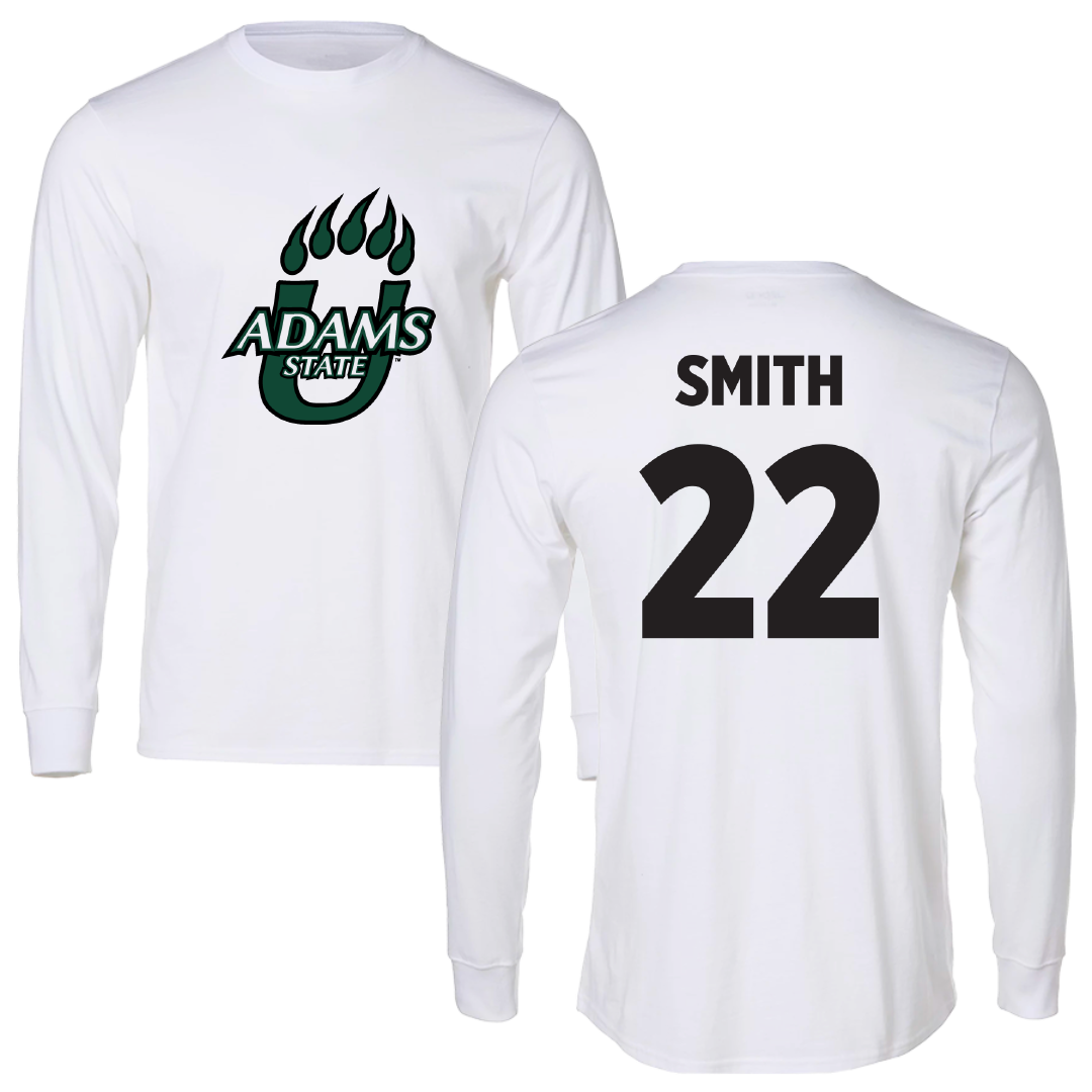 Adams State University Baseball White Long Sleeve - #22 Tyler Smith