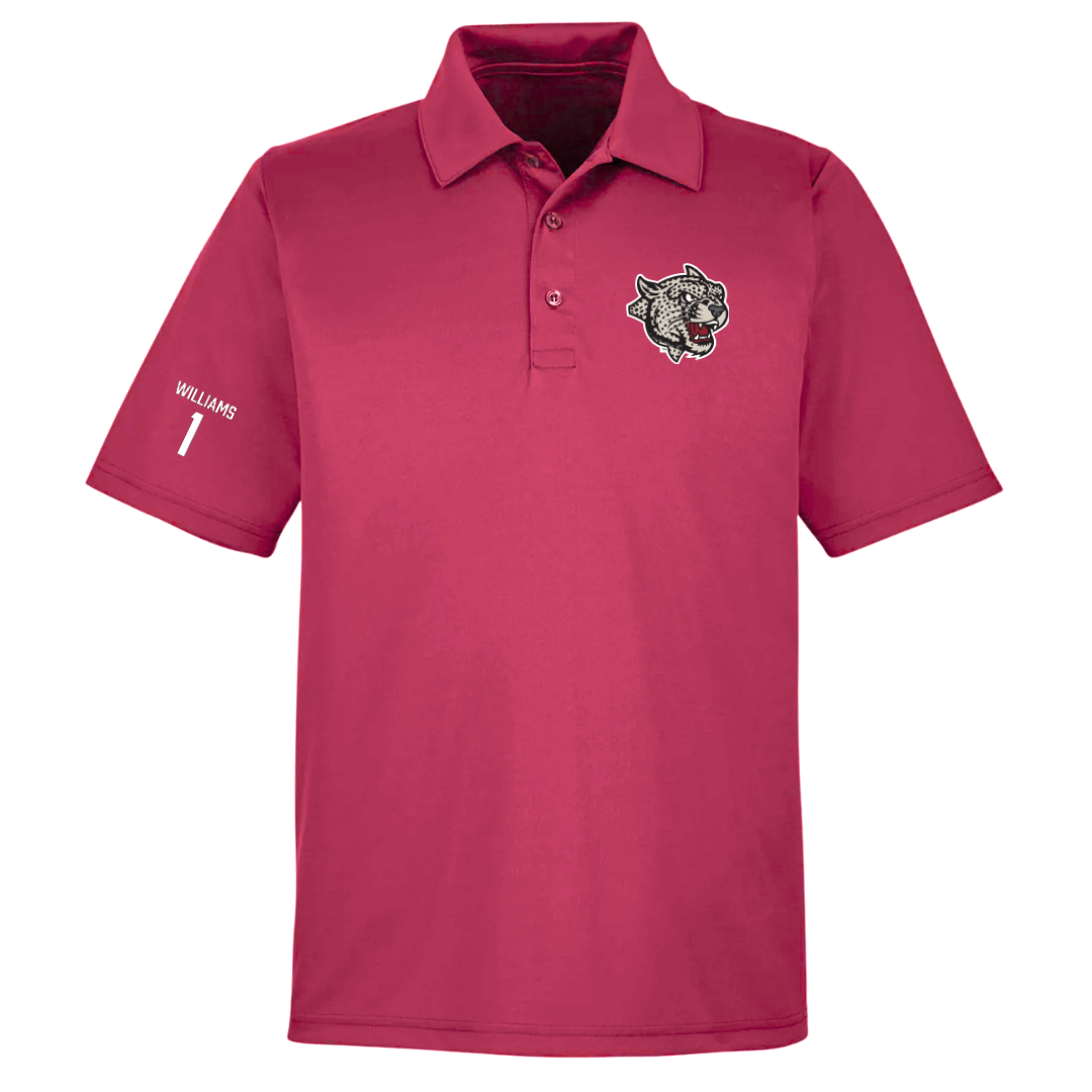 Lafayette College Basketball (M) Cardinal Polo - #1 Caleb Williams