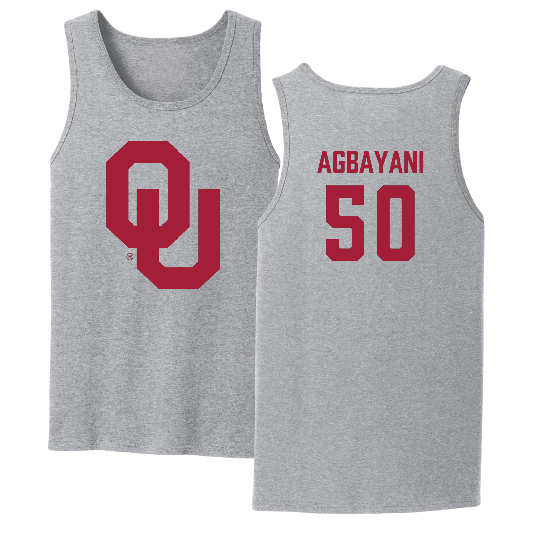 University of Oklahoma Softball Sport Gray Tank Top - #50 Ailana Agbayani