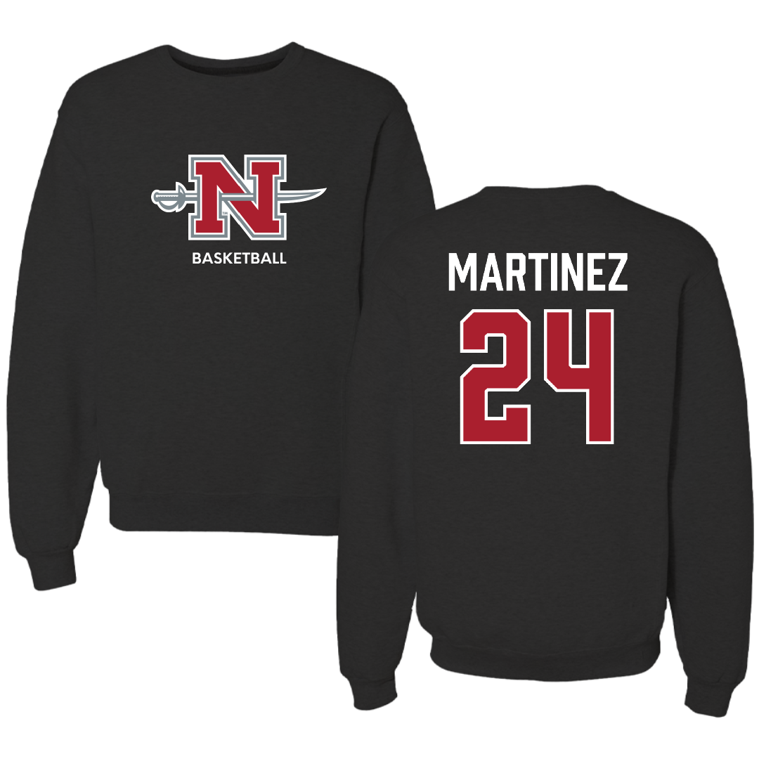 Nicholls State University Basketball (W) Black Mascot Crewneck - #24 Marypaz Martinez