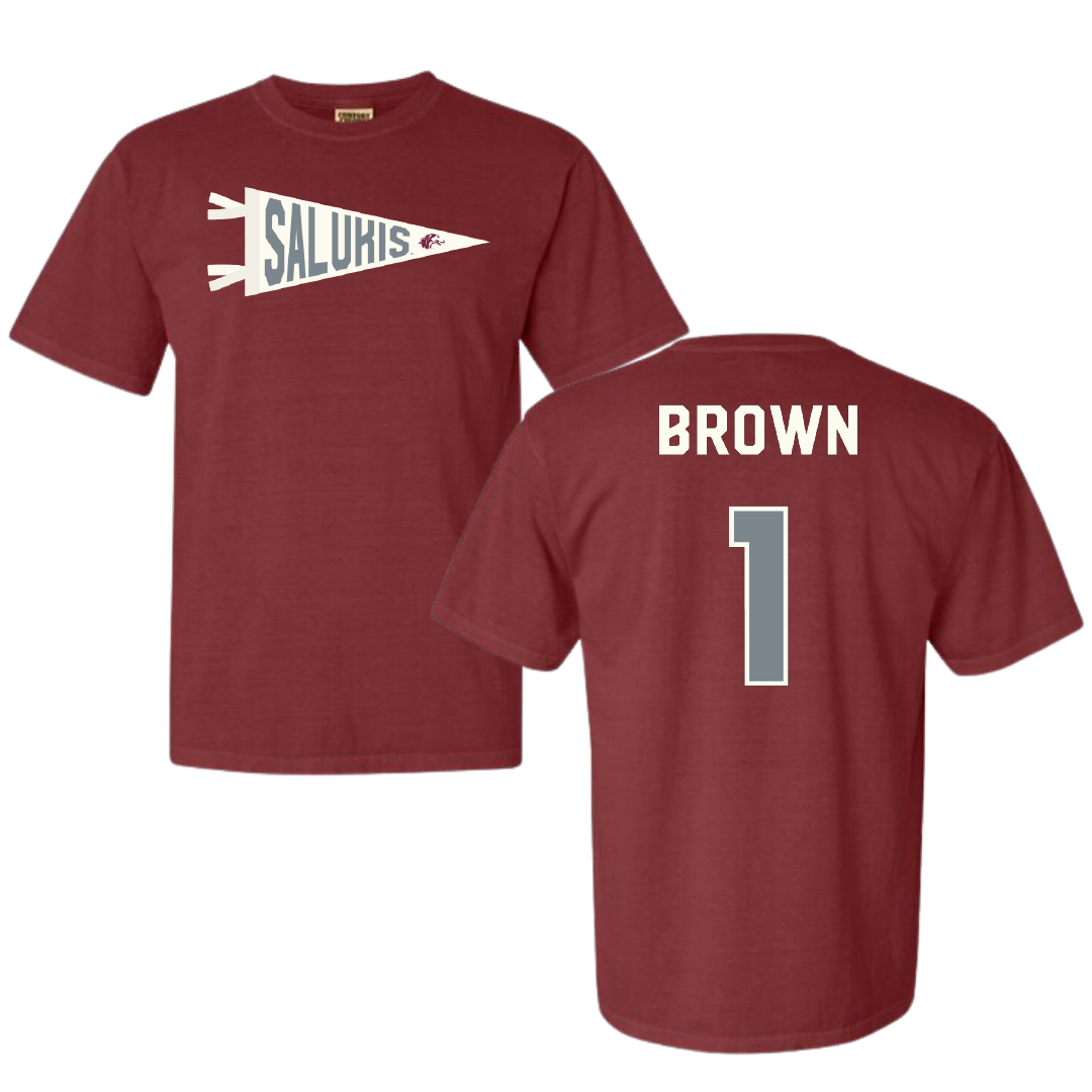 Southern Illinois University at Carbondale Basketball Maroon Pennant Comfort Colors Tee - #1 Tyranny Brown