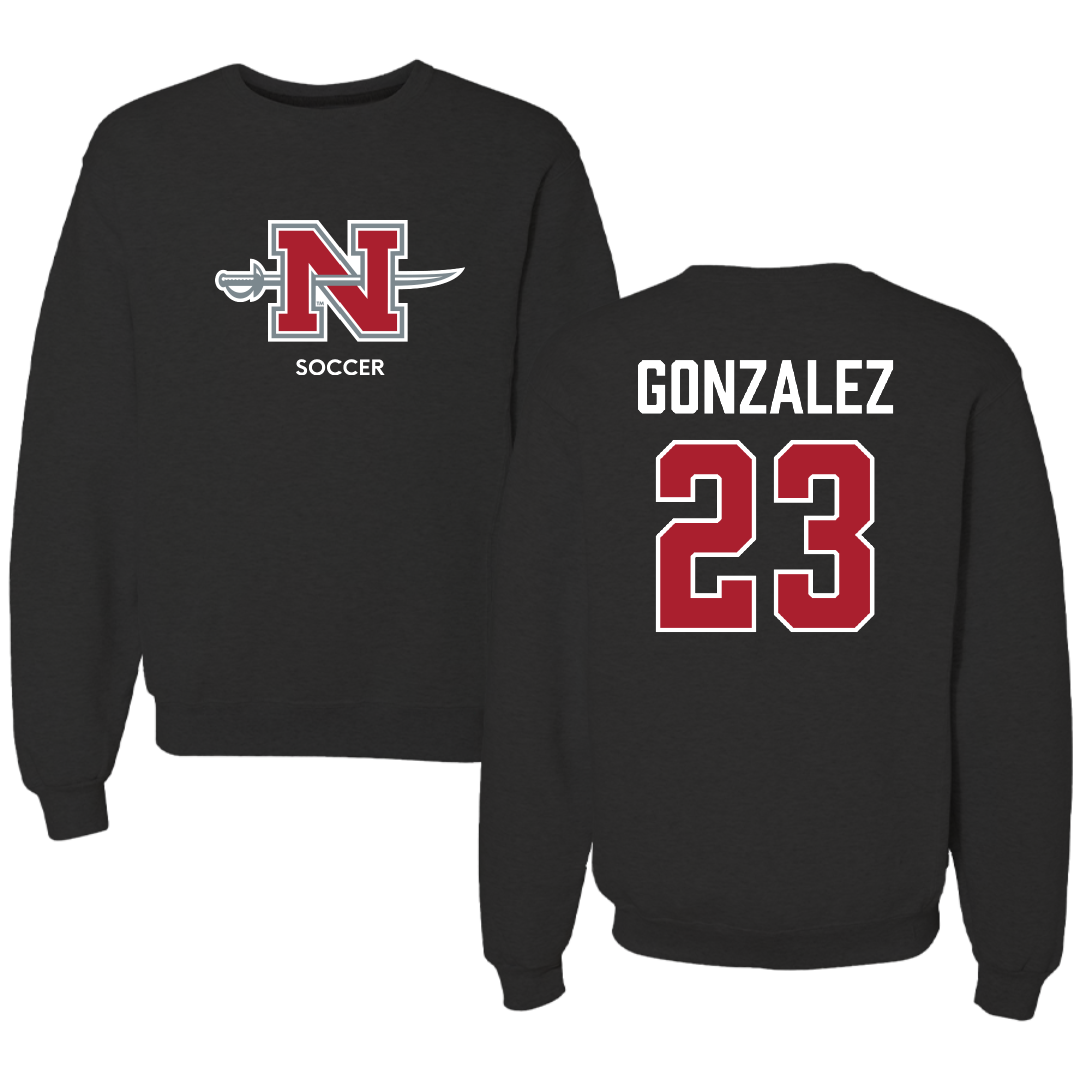 Nicholls State University Soccer (W) Black Mascot Crewneck - #23 Hanah Gonzalez