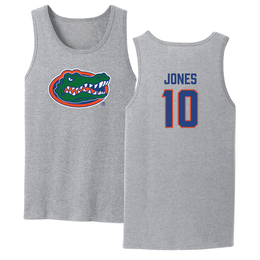University of Florida Soccer Sport Gray Tank Top - #10 Madison Jones