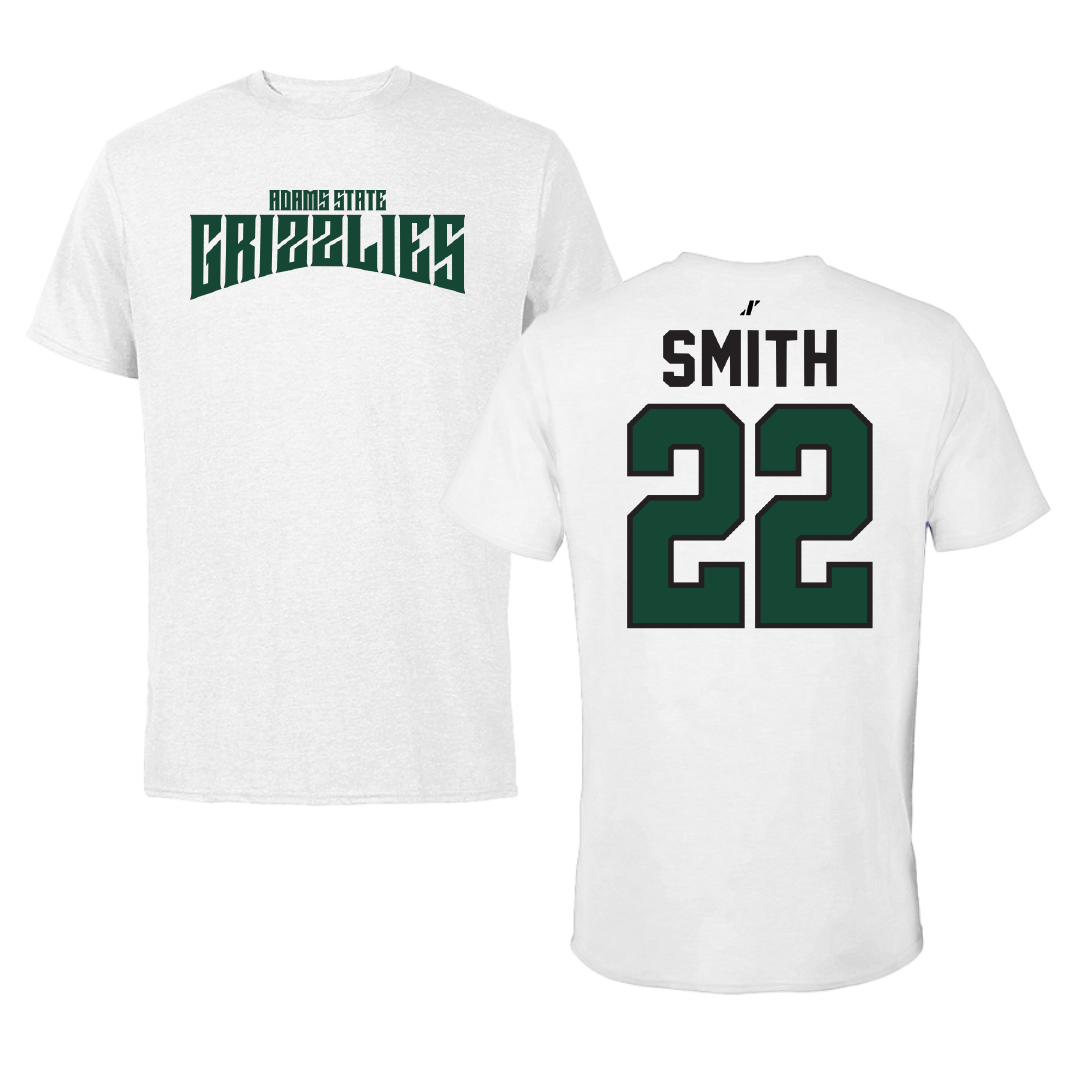 Adams State University Baseball White Classic Tee - #22 Tyler Smith