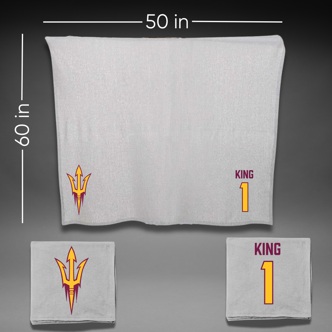 Arizona State University Baseball Gray Blanket - #1 Matt King