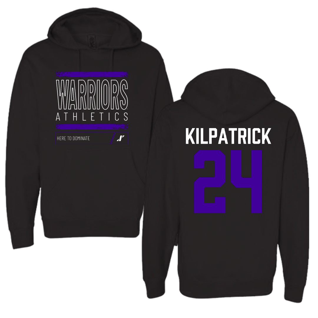 Winona State University Basketball Black Dominate Hoodie - #24 Emmaline Kilpatrick