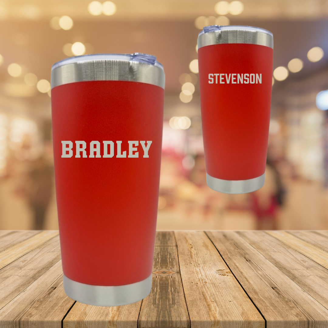 Bradley University Golf Red Braves Stainless Steel Tumbler - Carter Stevenson