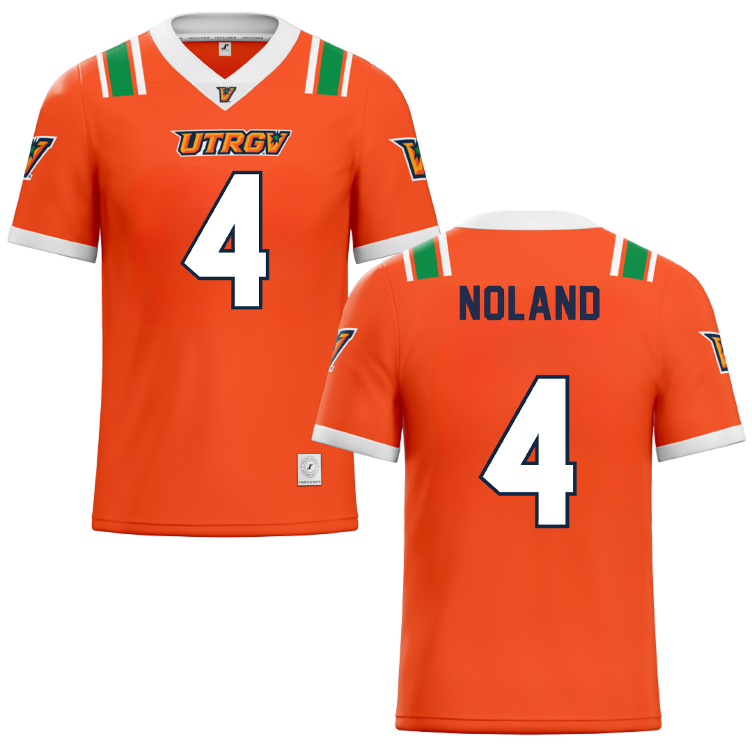 The University of Texas Rio Grande Valley Orange Football Jersey - #4 Xayvion Noland