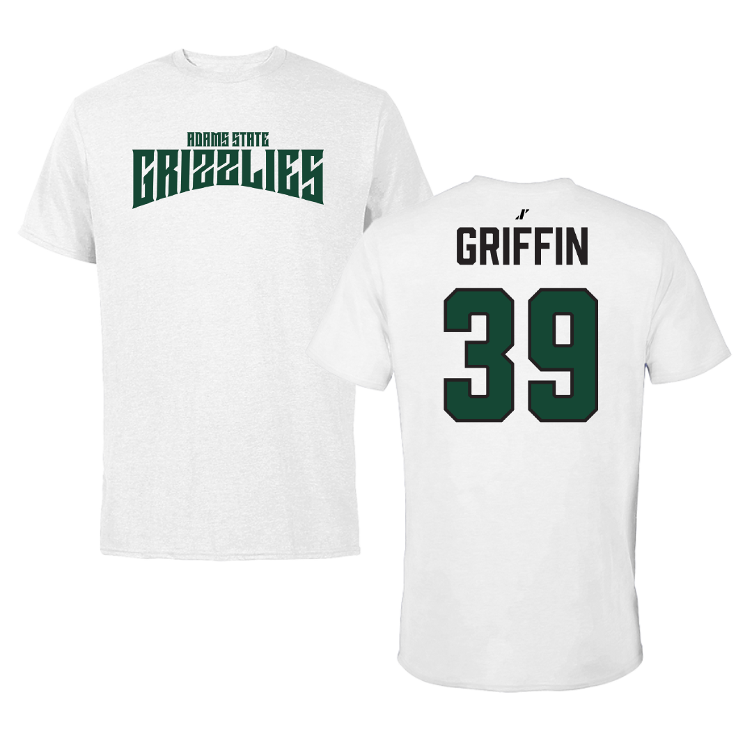 Adams State University Football White Classic Tee - #39 Tyler Griffin