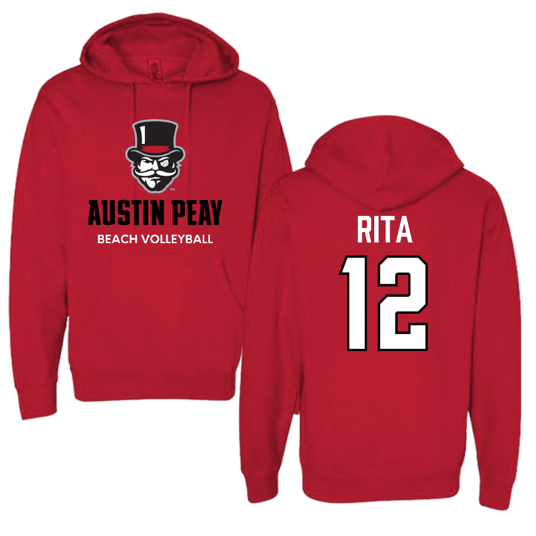 Austin Peay State University Beach Volleyball Red Hoodie - #12 Anna Rita