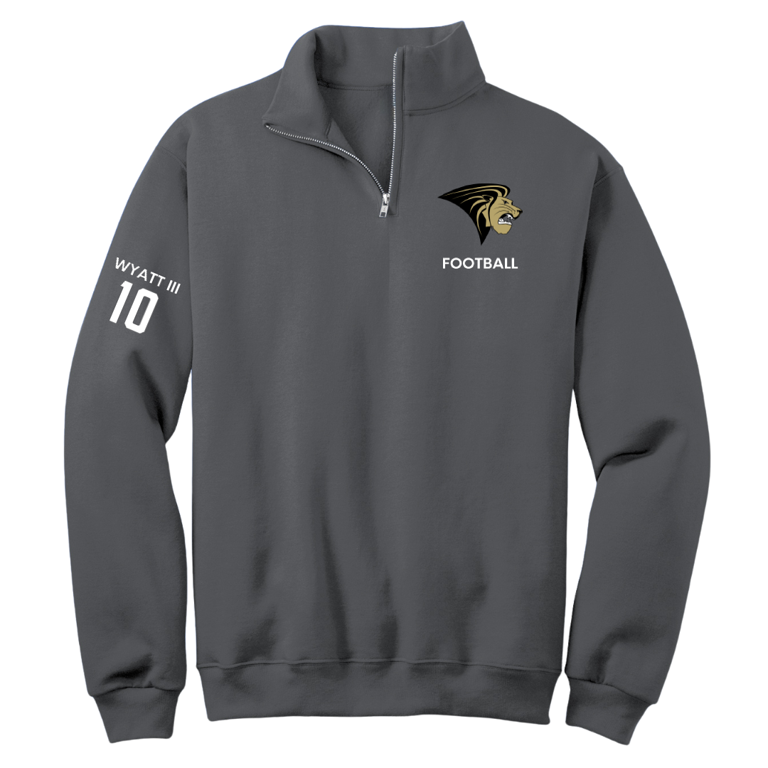 Lindenwood University Football Dark Gray Quarter-Zip - #10 Jacques Wyatt III