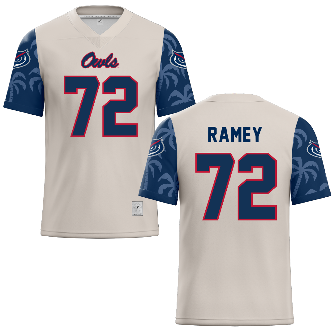 Florida Atlantic University Sand Football Jersey - #72 Brayden Ramey