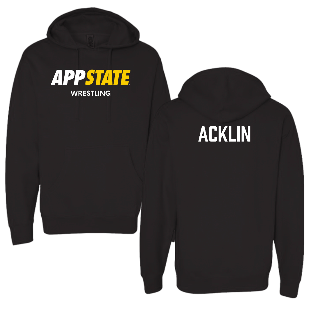 Appalachian State University Wrestling (M) Black Hoodie - Drake Acklin