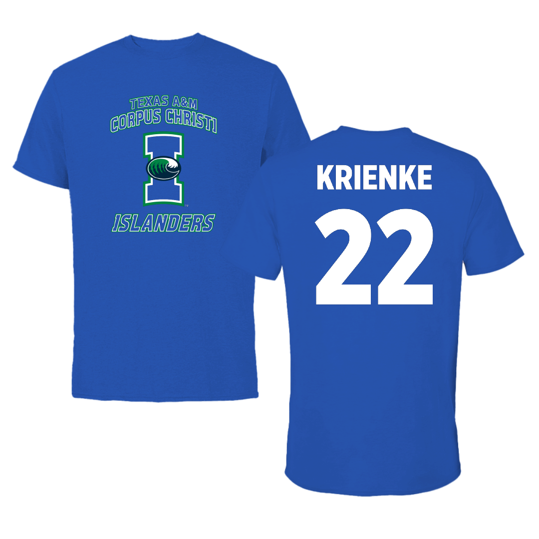 Texas A&M University-Corpus Christi Volleyball Blue Islanders Performance Tee - #22 Katelyn Krienke