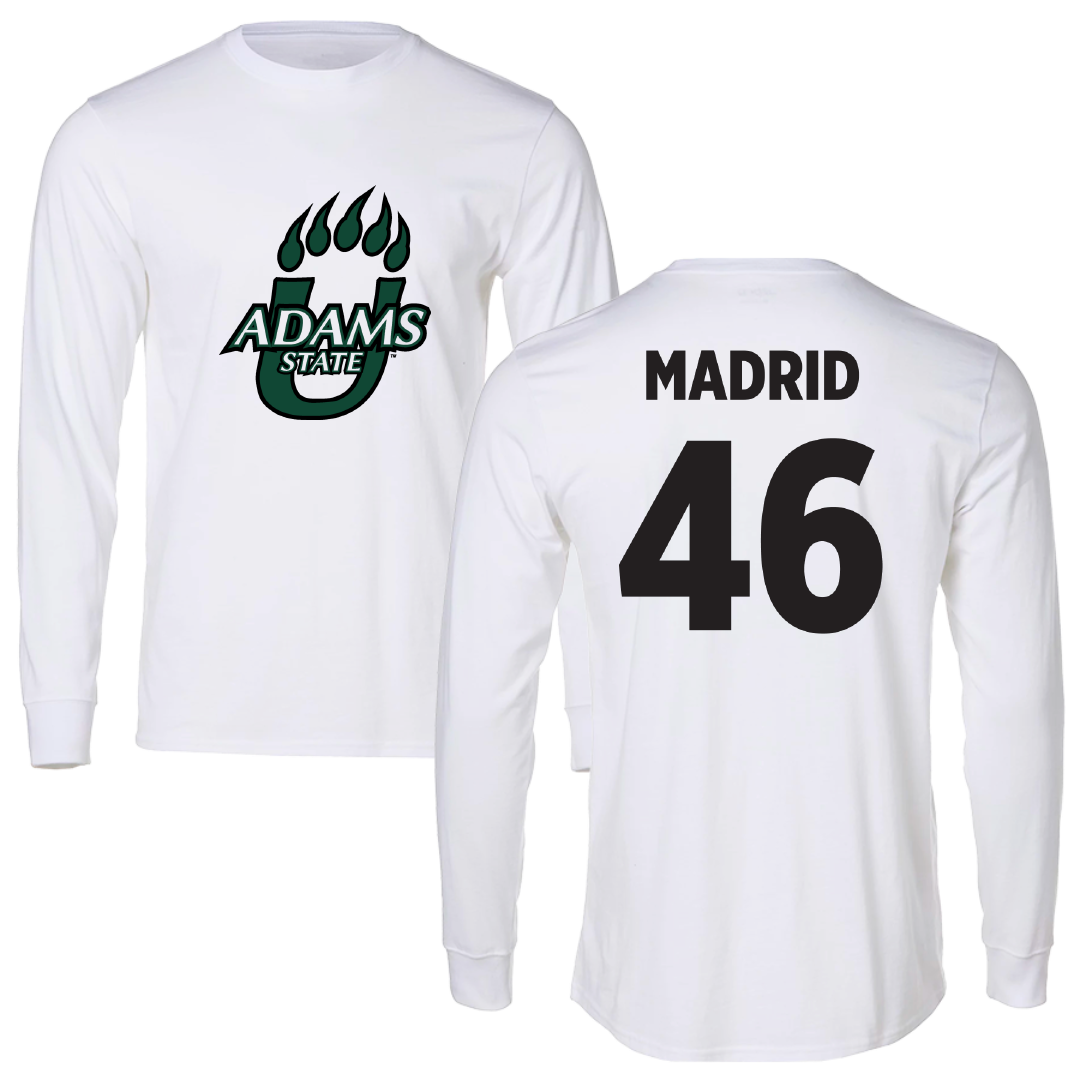 Adams State University Football White Long Sleeve - #46 Kaden Madrid