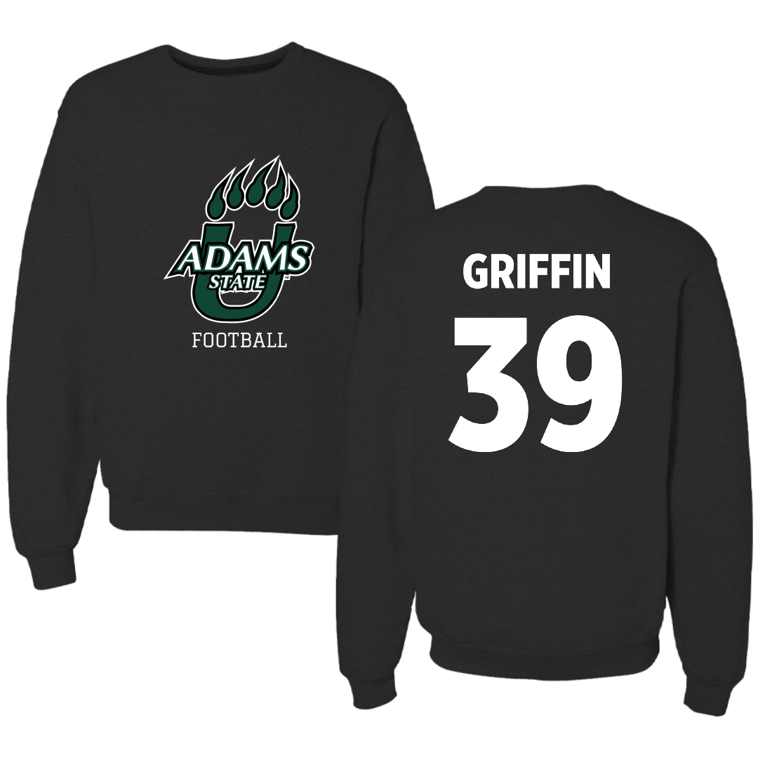 Adams State University Football Black State Crewneck - #39 Tyler Griffin