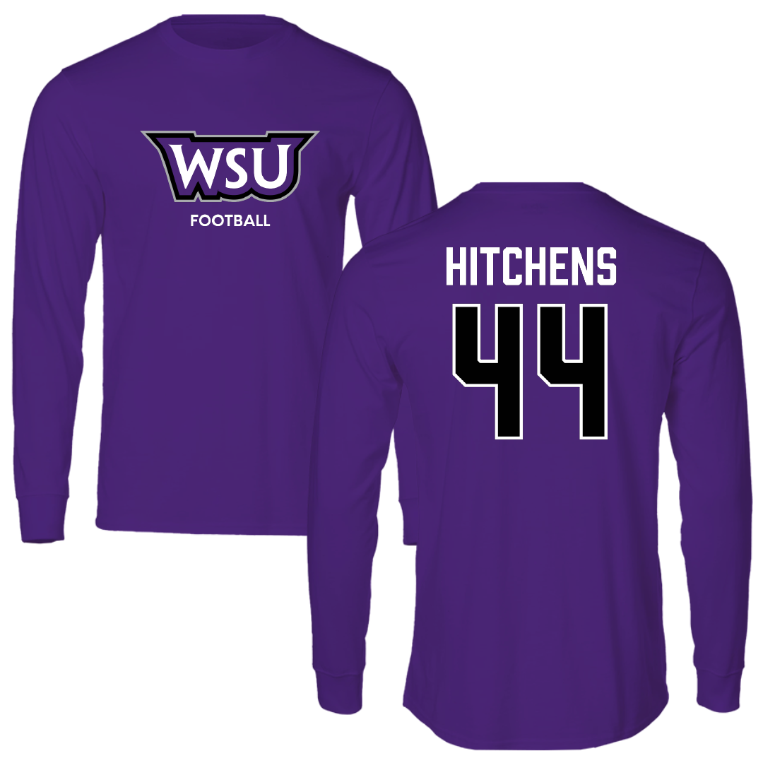 Weber State University Football Purple Performance Long Sleeve - #44 Mayson Hitchens