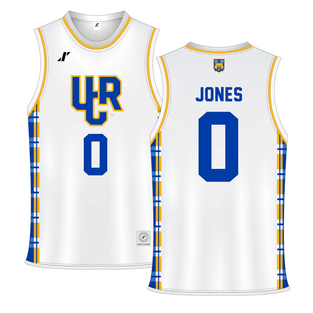 University of California-Riverside White Basketball Jersey - #0 Tyler Jones