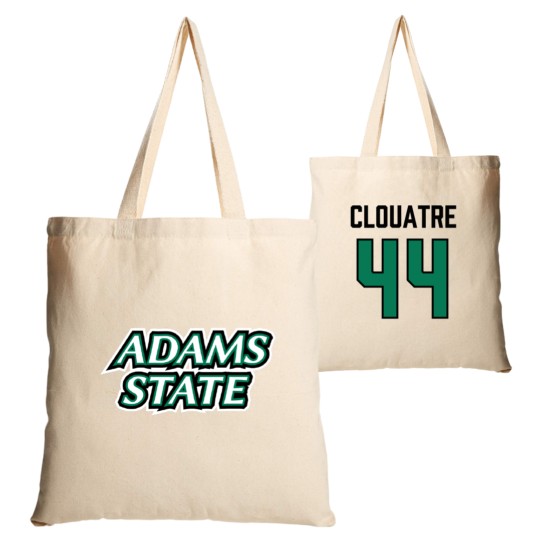 Adams State University Football Tan Canvas Tote Bag - #44 Anthony Clouatre
