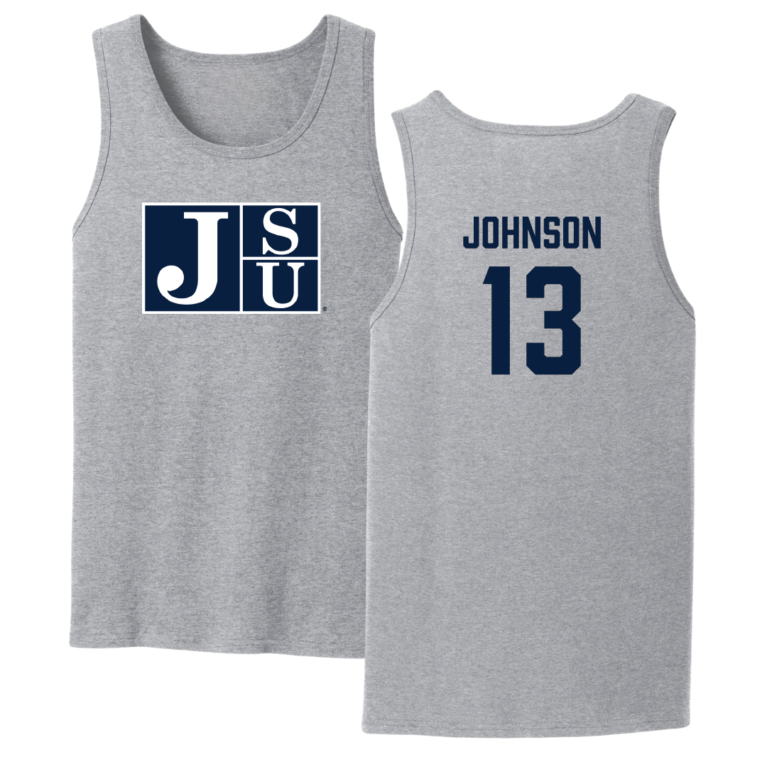 Jackson State University Football Sport Gray Tank Top - #13 Brandon Johnson